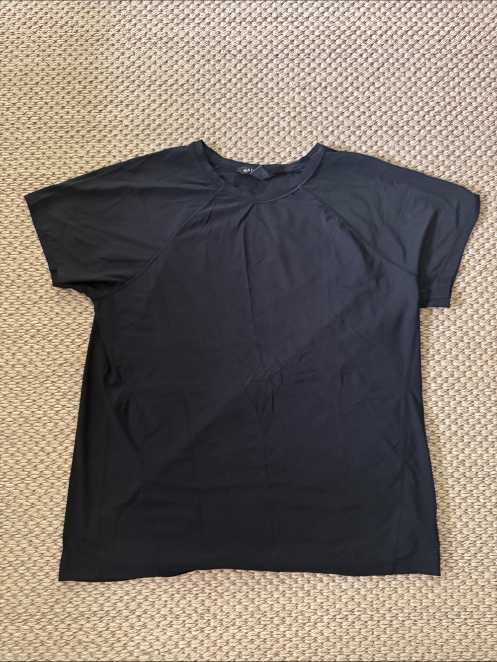 Black Crewneck Short-Sleeve Shirt
